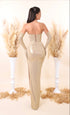 Ela - Strapless dress with ruched bodice